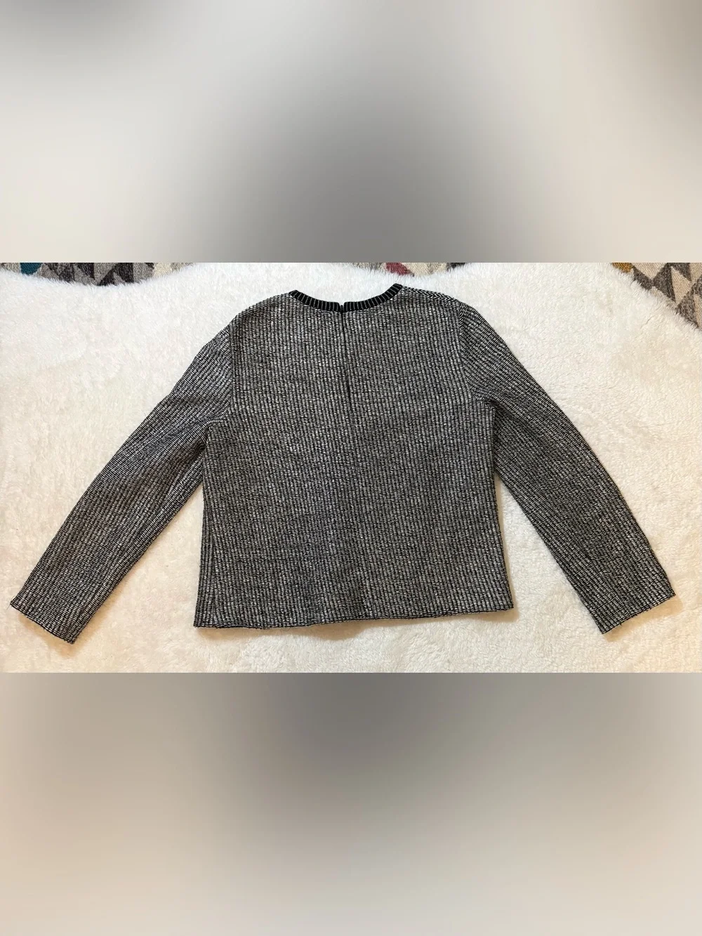NWOT Tory Burch Boxy Raffia Sweater